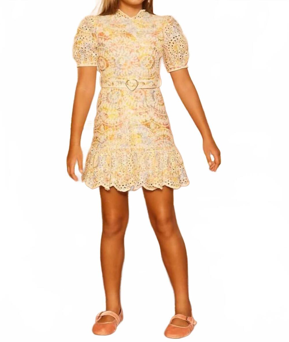NEW MARLO girls avelle embroidered mini dress in floral